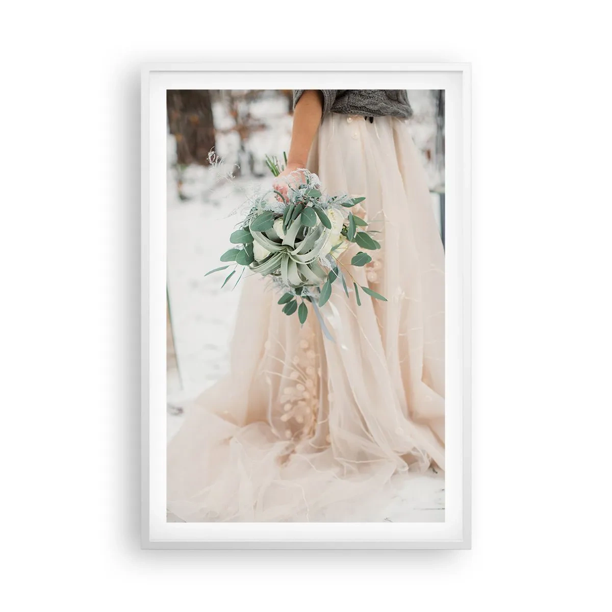 Póster en marco blanco - Y vivieron felices para siempre - 61x91 cm