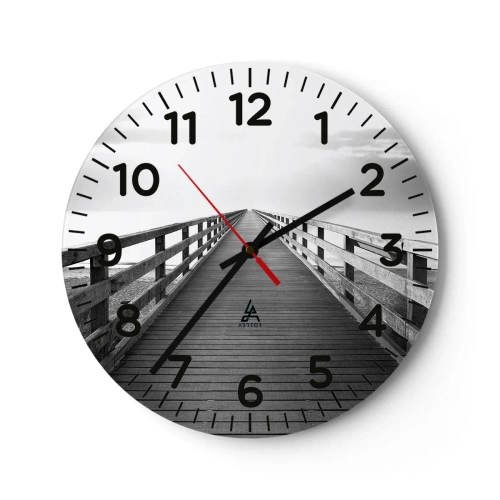 Reloj de pared - Reloj de vidrio - En la distancia... - 40x40 cm
