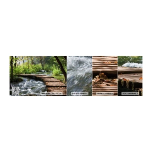 Muestra De Fotomural Standard Eco - Sobre una cascada de espuma - Paisaje, Croacia, Naturaleza - 100x30 cm