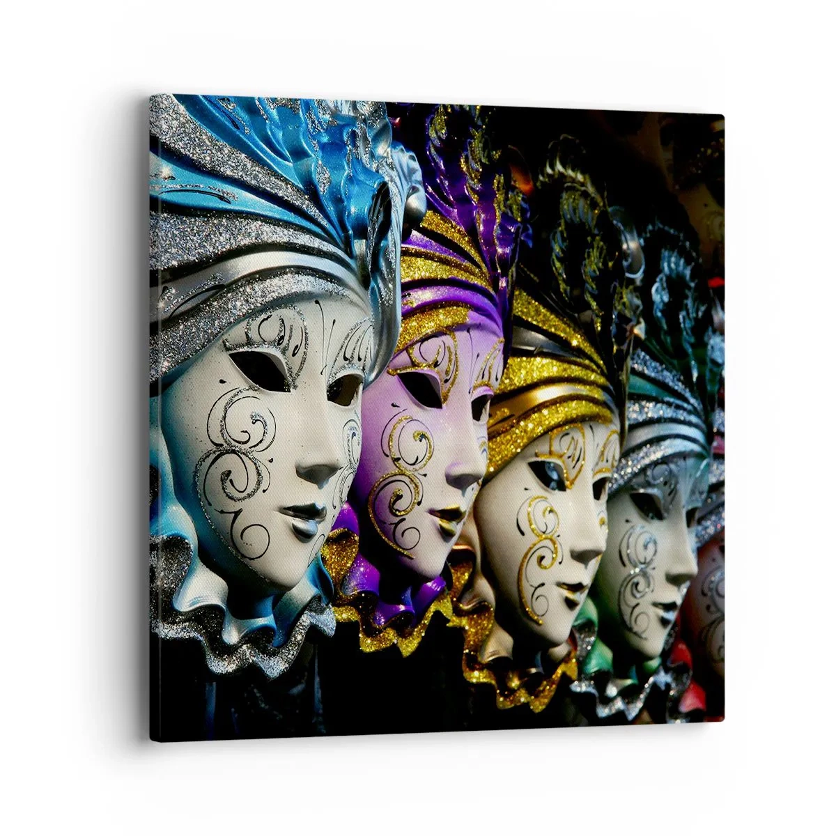 Cuadro sobre lienzo - Impresión de Imagen - Misterio en oro y plata - 40x40 cm