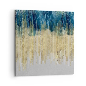 Cuadro sobre lienzo - Impresión de Imagen - Frontera de líneas doradas - 50x50 cm