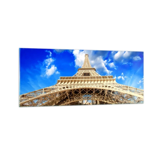 Cuadro sobre vidrio - Impresiones sobre Vidrio - Alcanzando el cielo y las nubes - 100x40 cm