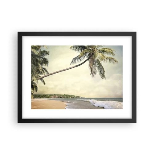 Póster en marco negro - Sueño tropical - 40x30 cm