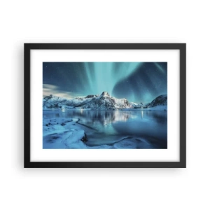 Póster en marco negro - Una noche de luz - 40x30 cm