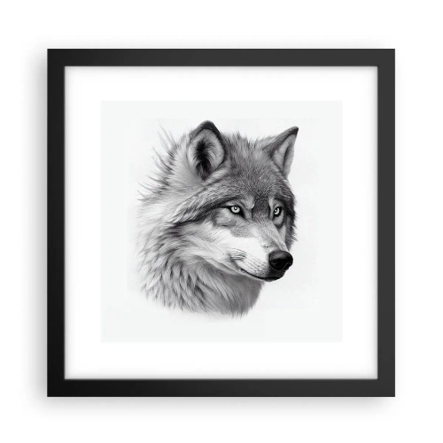 Póster en marco negro - Alfa - sin duda - 30x30 cm