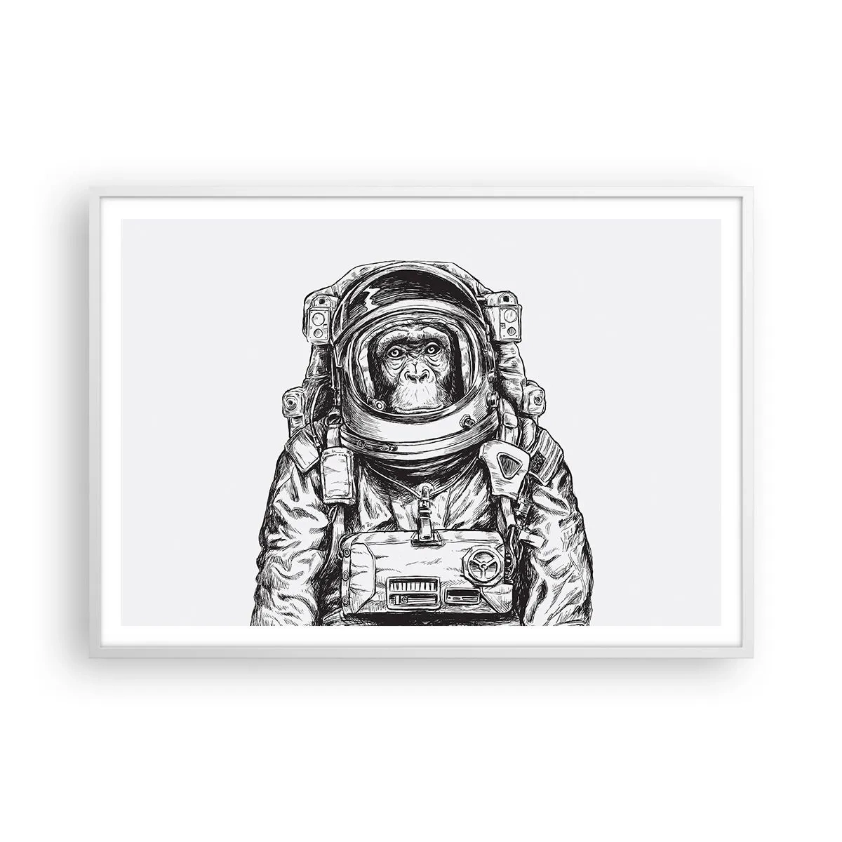 Póster en marco blanco - Evolución alternativa - 100x70 cm