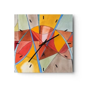 Reloj de pared - Reloj de vidrio - Carrusel de sueños - 40x40 cm