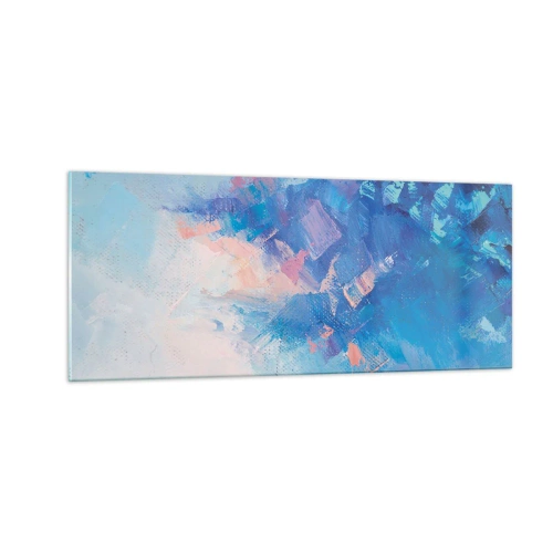 Cuadro sobre vidrio - Impresiones sobre Vidrio - Abstracción invernal - 100x40 cm