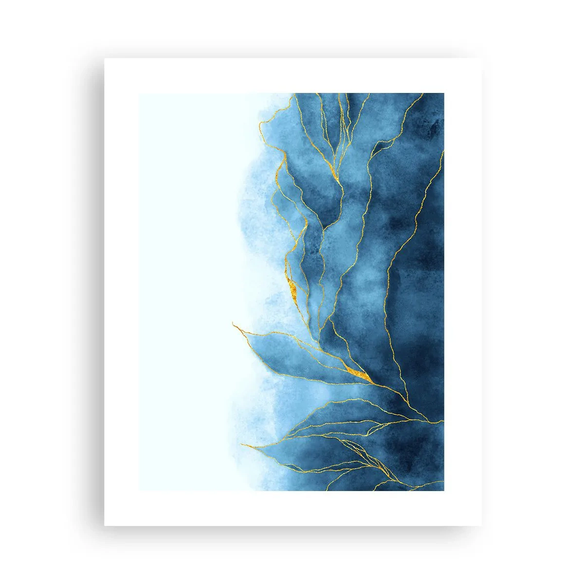 Póster - Oro y azul - 40x50 cm