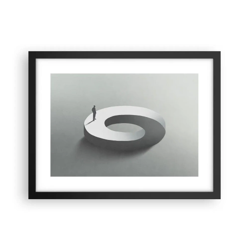 Póster en marco negro - Ser sabio no es una labor sencilla - 40x30 cm