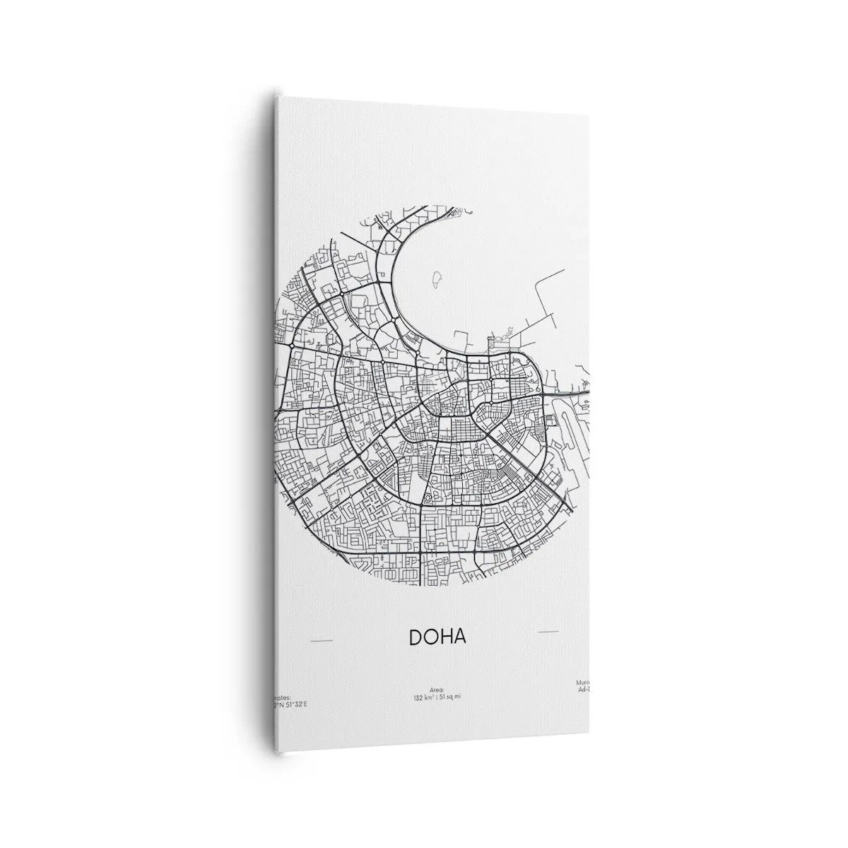 Cuadro sobre lienzo - Impresión de Imagen - Anatomía de Doha - 65x120 cm