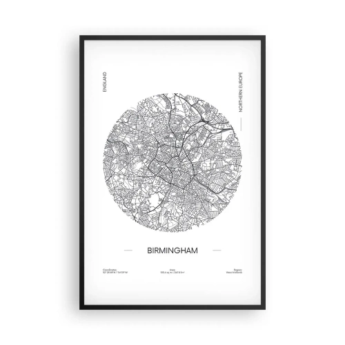 Póster en marco negro - Anatomía de Birmingham - 61x91 cm