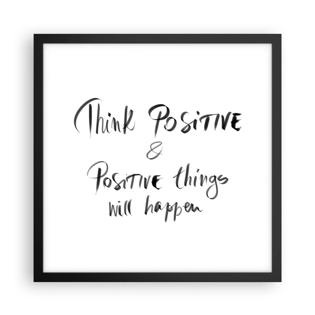 Póster en marco negro - ¿Cómo vivir? - 40x40 cm