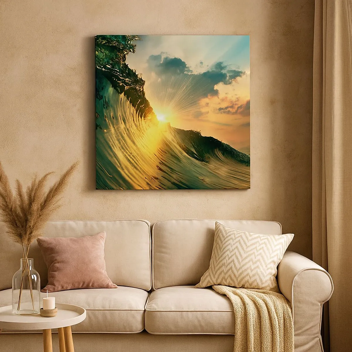 Cuadro sobre lienzo - Impresión de Imagen - Surfer, ¿dónde estás? - 30x30 cm