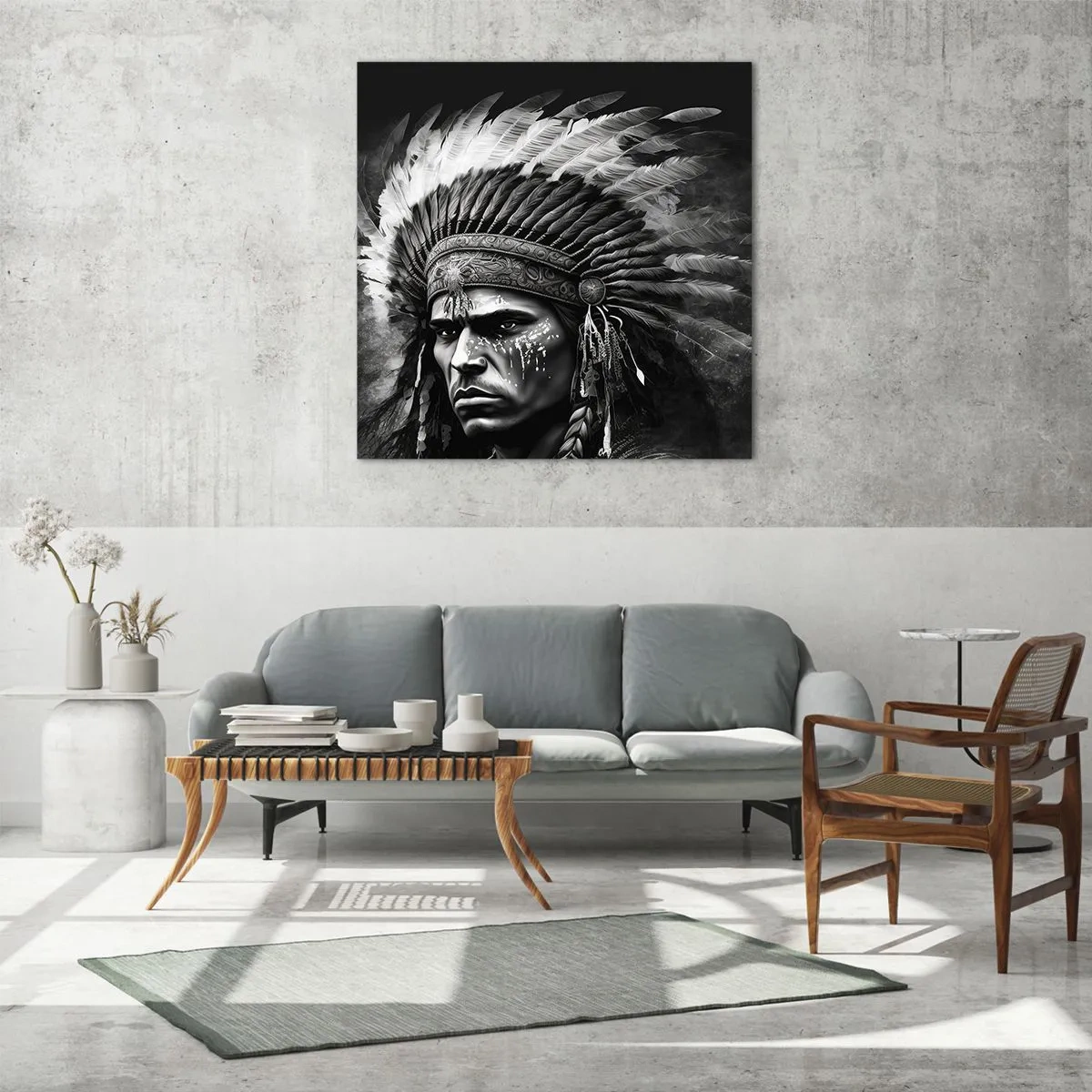 Cuadro sobre vidrio - Impresiones sobre Vidrio - Líder y guerrero - 30x30 cm