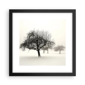 Póster en marco negro - Sueño de invierno - 30x30 cm