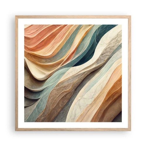 Póster en marco roble claro - Momentos previos al cambio - 60x60 cm