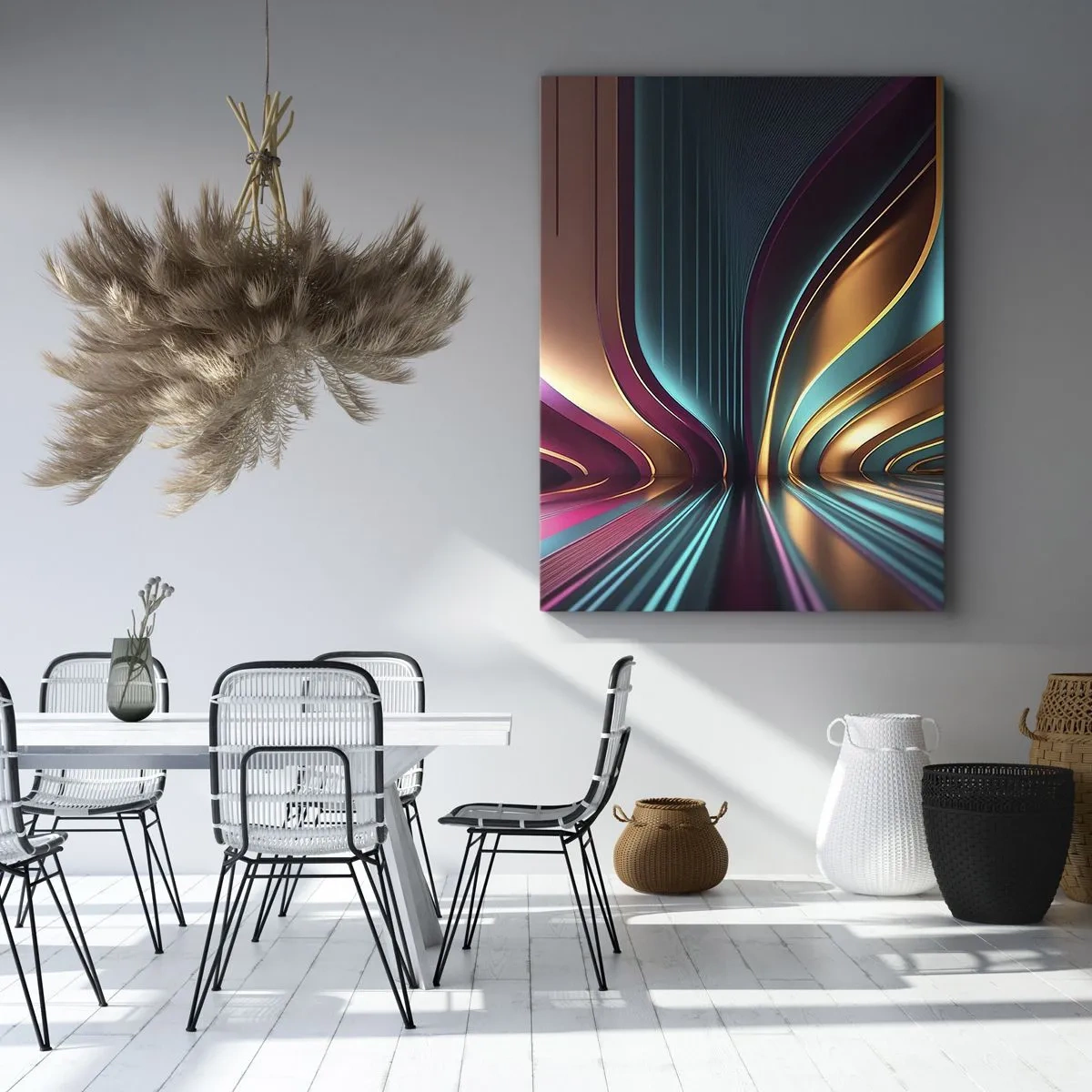 Cuadro sobre lienzo - Impresión de Imagen - Arquitectura de la luz - 55x100 cm