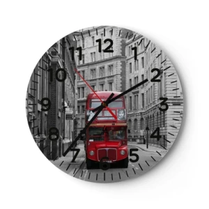 Reloj de pared - Reloj de vidrio - La vida cotidiana no tiene por qué ser gris - 30x30 cm