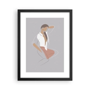 Póster en marco negro - Un esbozo de encanto - 30x40 cm