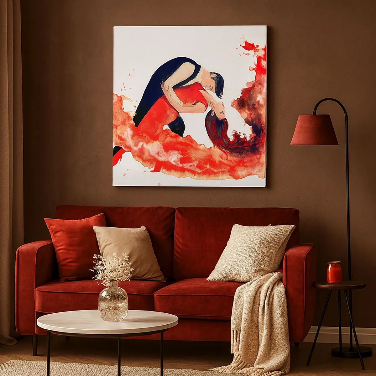 Cuadro sobre lienzo - Impresión de Imagen - El tango: una ola sensual - 30x30 cm