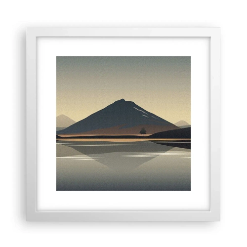 Póster en marco blanco - Reflejo de espejo - 30x30 cm