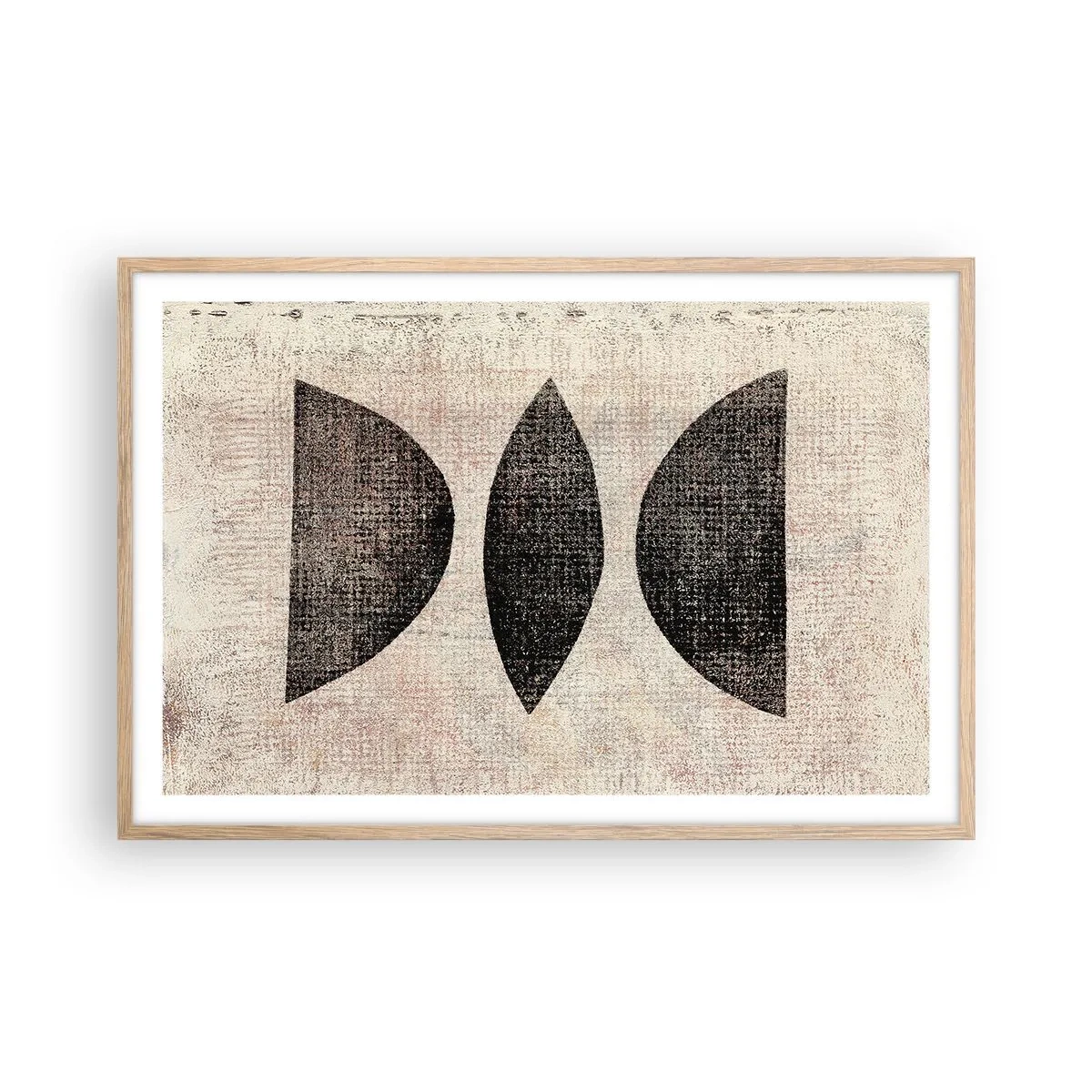 Póster en marco roble claro - Abstracción étnica - 91x61 cm