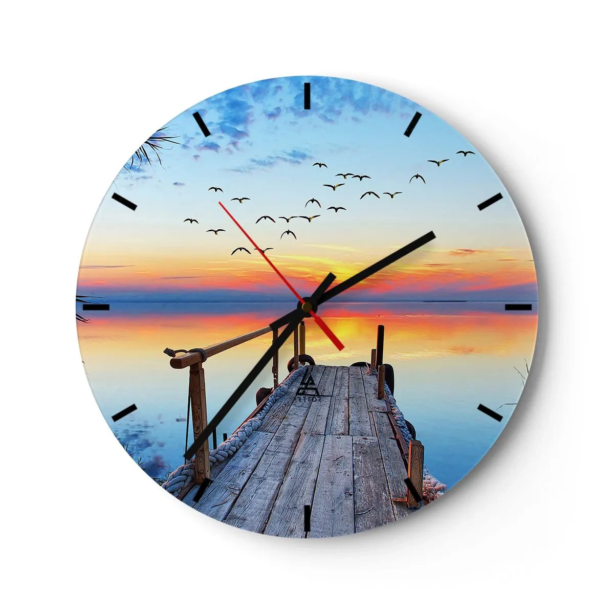 Reloj de pared - Reloj de vidrio - Es hora de volver... - 40x40 cm