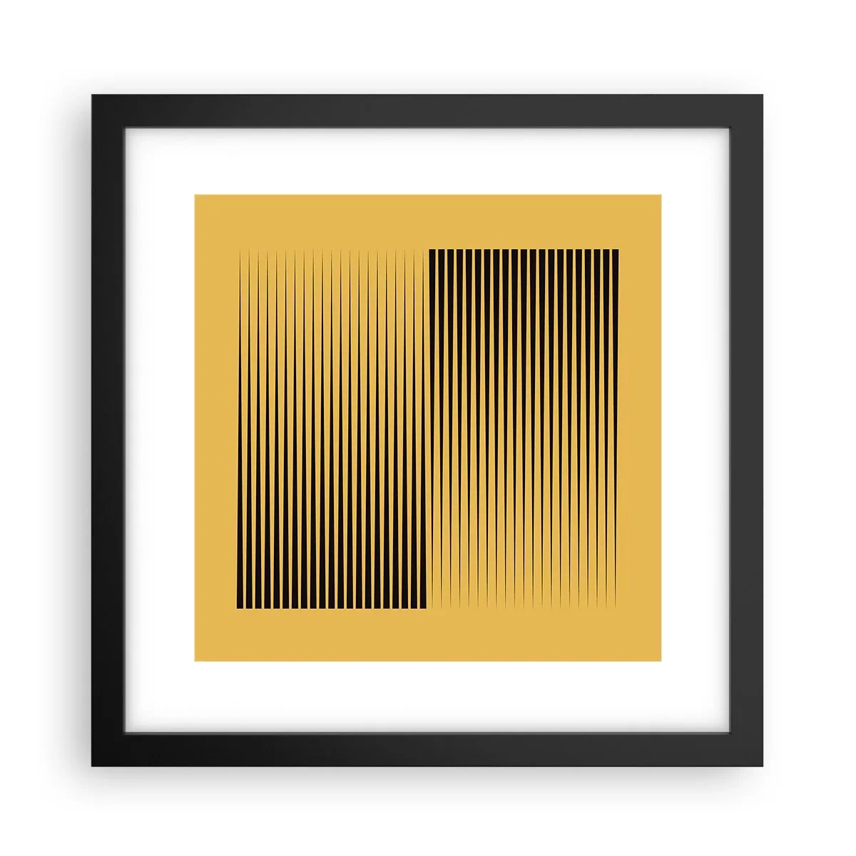 Póster en marco negro - Cuadrado de opuestos - 30x30 cm