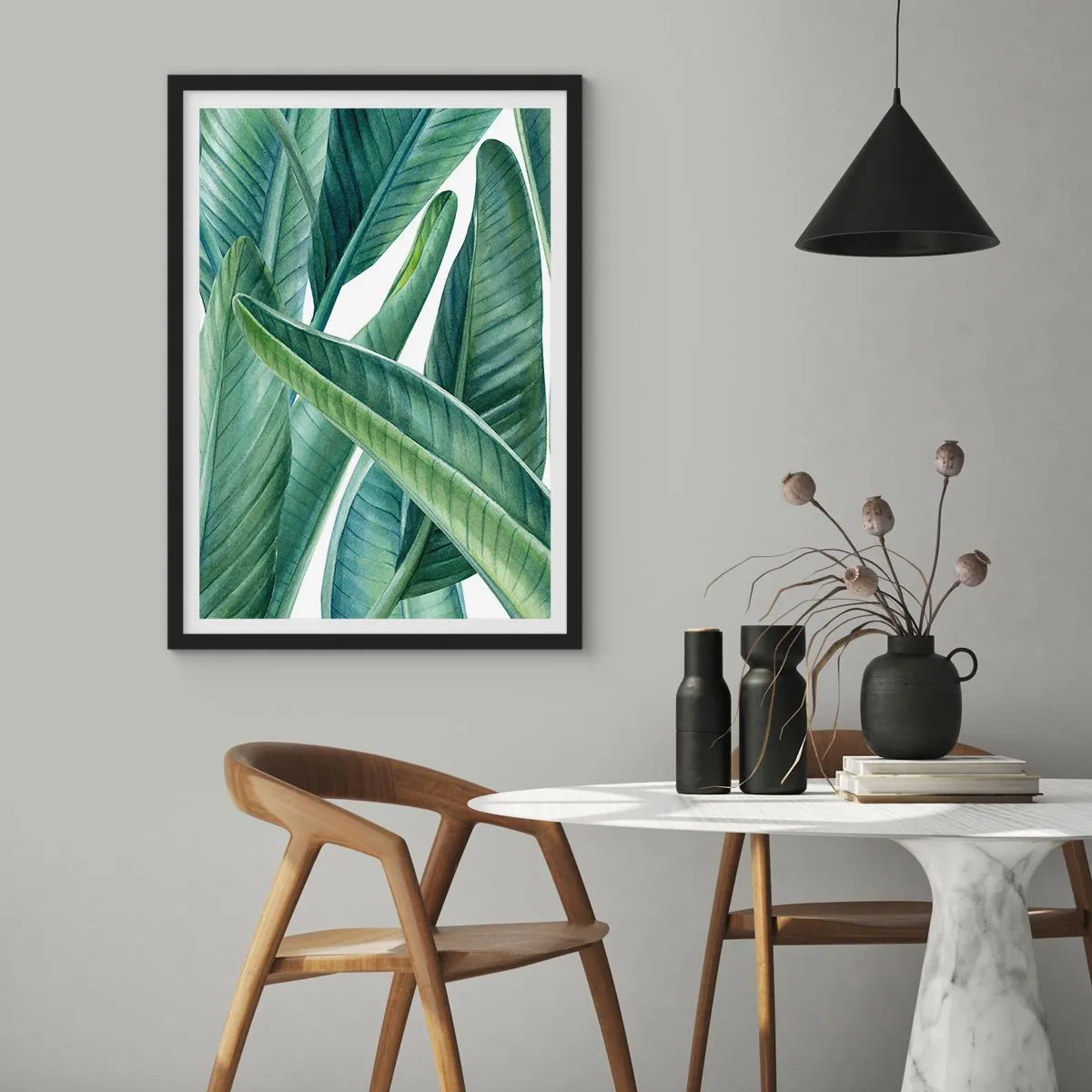Póster en marco negro - Vegetación en estado puro - 61x91 cm