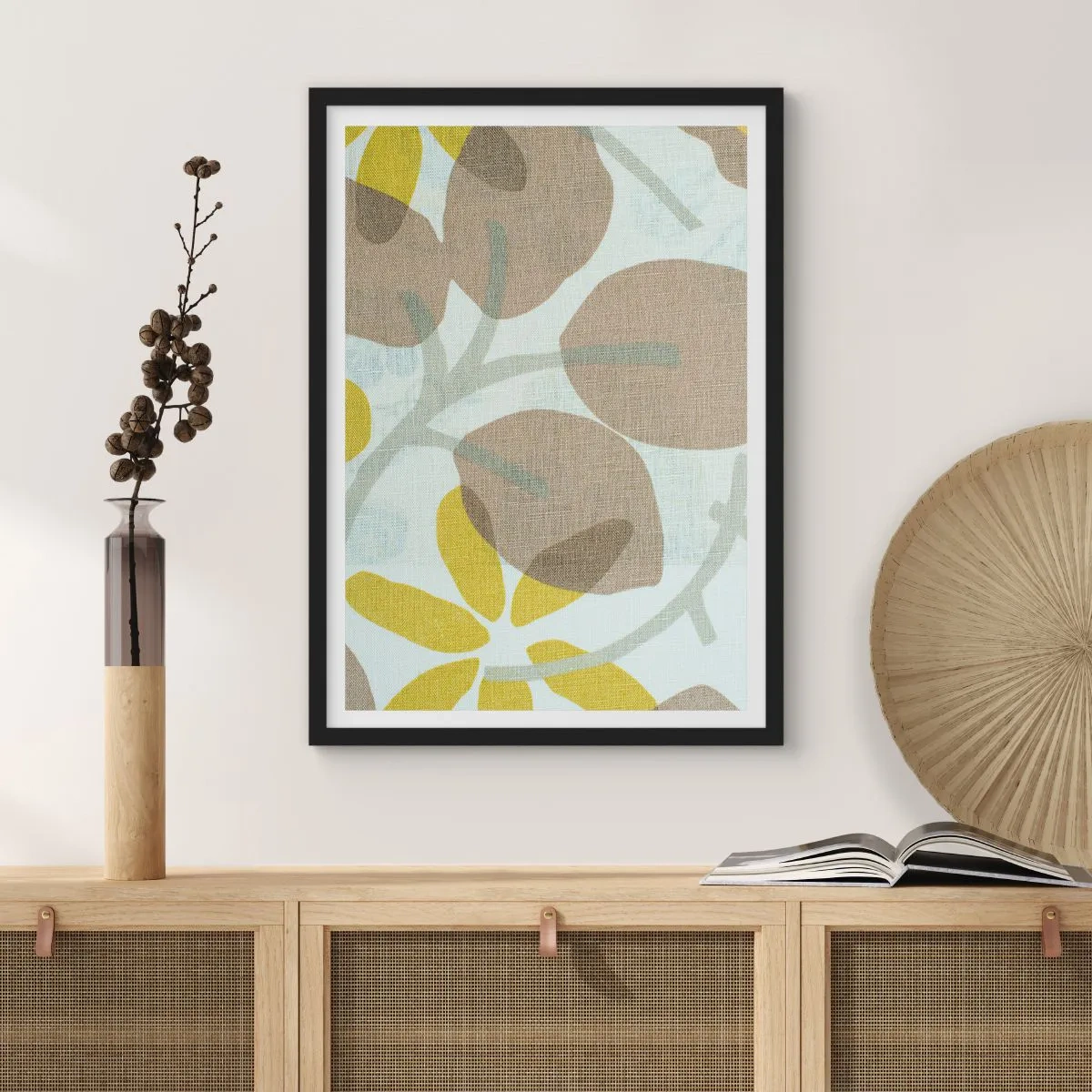 Póster en marco negro - Composición a pleno sol - 30x40 cm