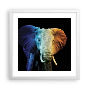 Póster en marco blanco - Excéntrico, no un bicho raro - 40x40 cm