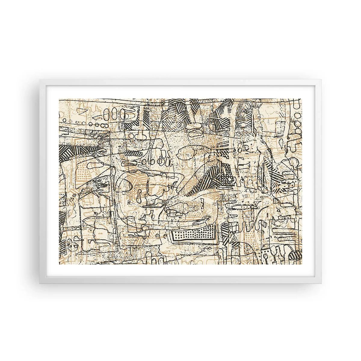 Póster en marco blanco - A la espera de ser descifrado - 70x50 cm