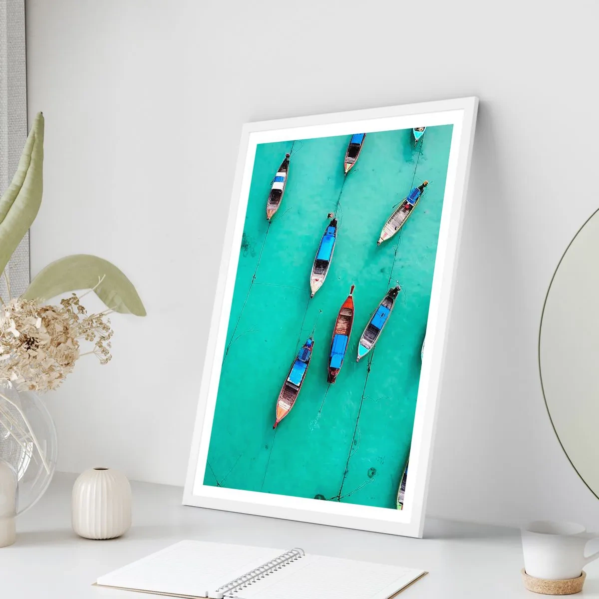 Póster en marco blanco - En alegre espera - 50x70 cm