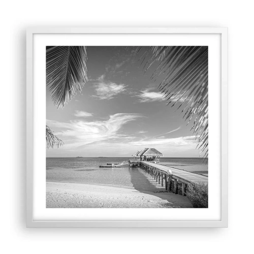 Póster en marco blanco - ¿Un recuerdo o un sueño? - 50x50 cm