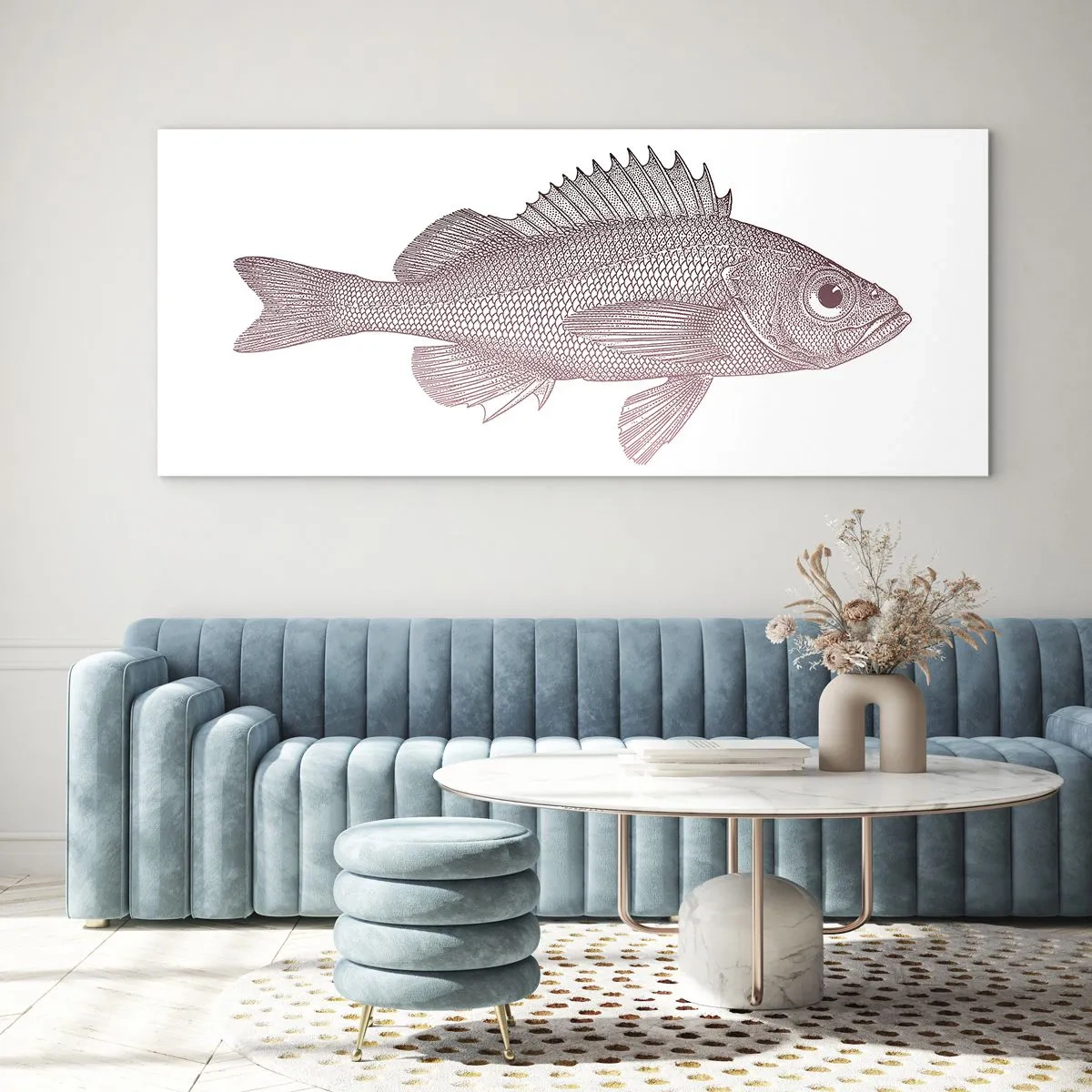 Cuadro sobre vidrio - Impresiones sobre Vidrio - Pez de ojos grandes - 100x40 cm