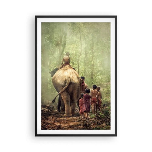 Póster en marco negro - El nuevo libro de la selva - 61x91 cm