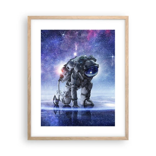 Póster en marco roble claro - Cielo estrellado sobre mí - 40x50 cm