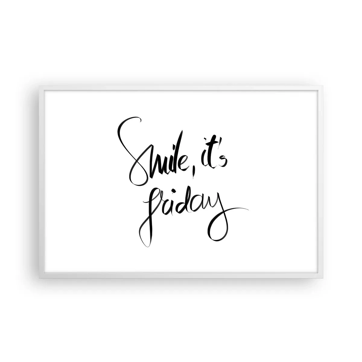 Póster en marco blanco - La verdadera alegría - 91x61 cm