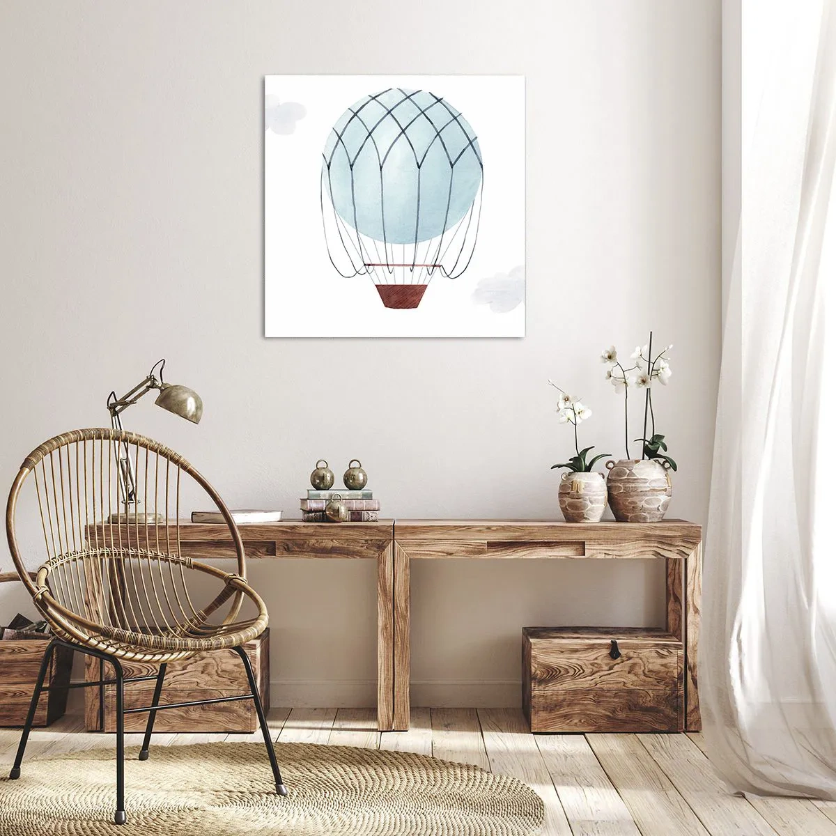 Cuadro sobre lienzo - Impresión de Imagen - Acariciando las nubes - 70x70 cm