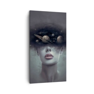 Cuadro sobre lienzo - Impresión de Imagen - Y los planetas sienten... - 45x80 cm
