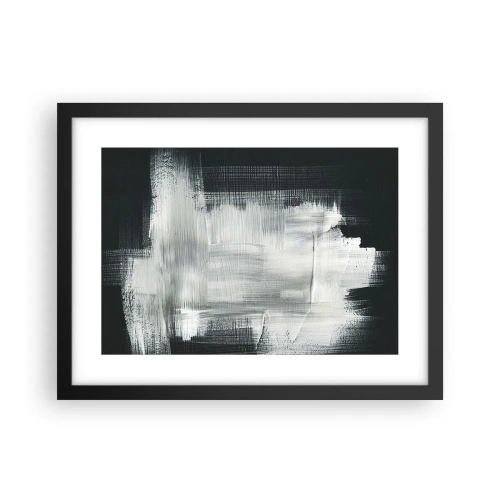 Póster en marco negro - Tejido vertical y horizontal - 40x30 cm