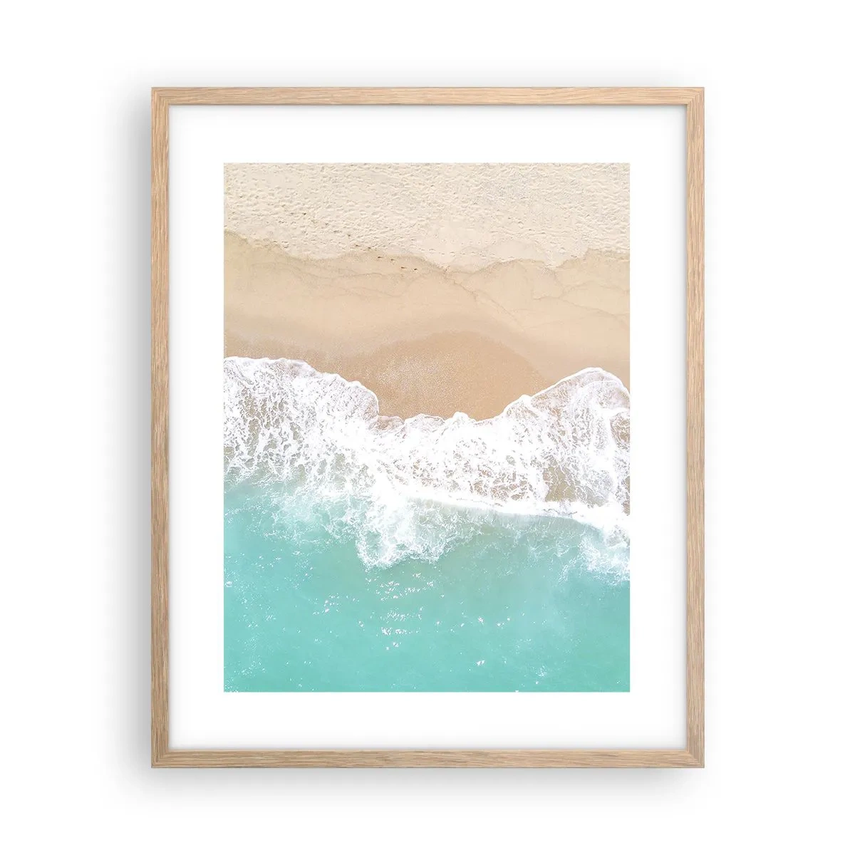 Póster en marco roble claro - Un toque acariciador - 40x50 cm