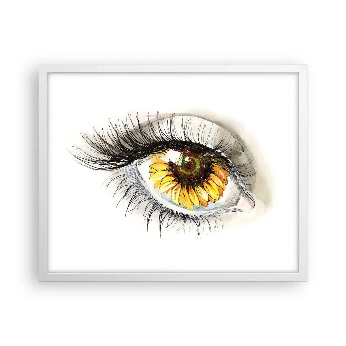 Póster en marco blanco - Un aspecto tan caluroso como el verano - 50x40 cm