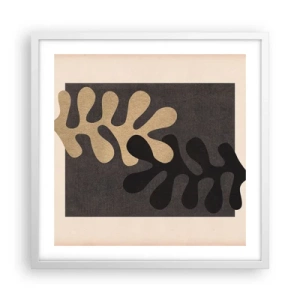 Póster en marco blanco - Ausencia y complemento - 50x50 cm