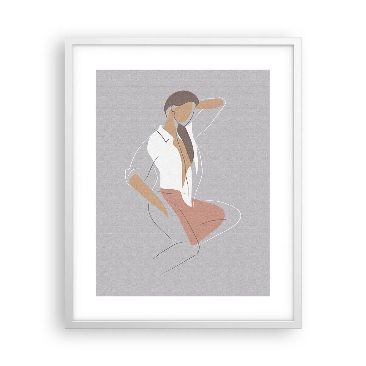 Póster en marco blanco - Un esbozo de encanto - 40x50 cm
