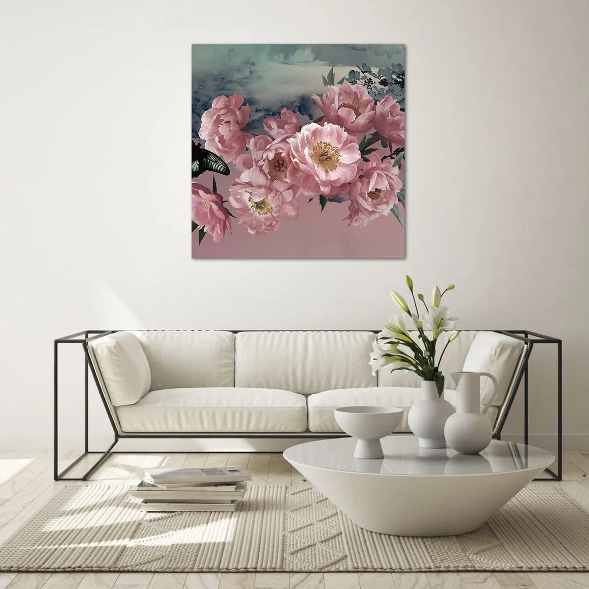 Cuadro sobre vidrio - Impresiones sobre Vidrio - La cúspide del romance - 50x50 cm