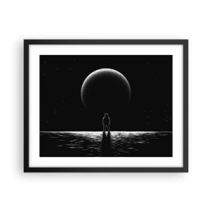 Póster en marco negro - Cara a cara - 50x40 cm