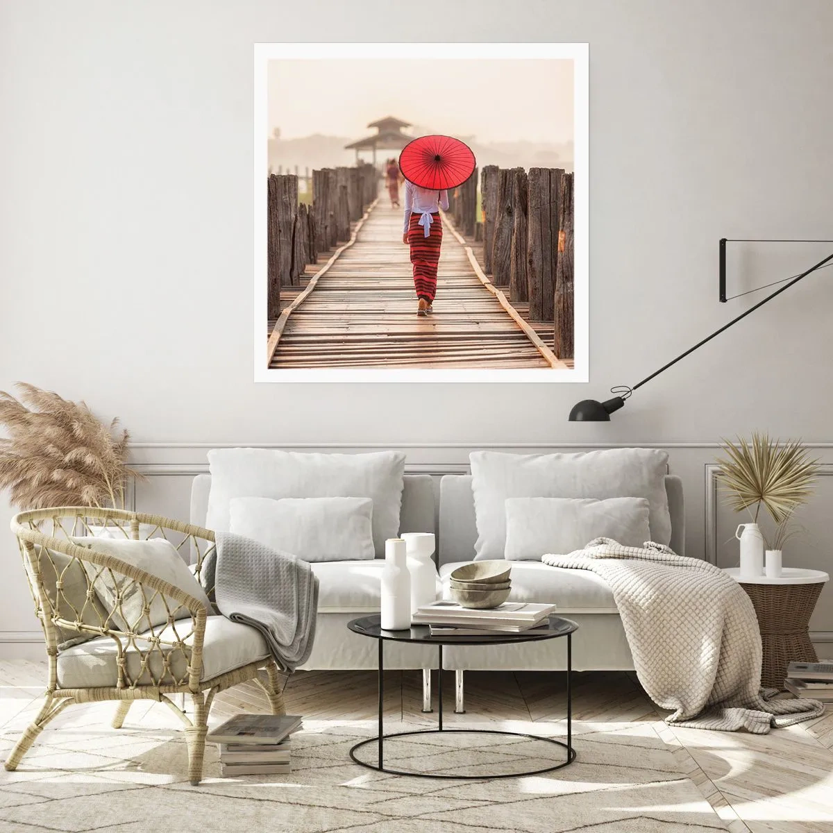 Póster - En un viejo puente - 60x60 cm