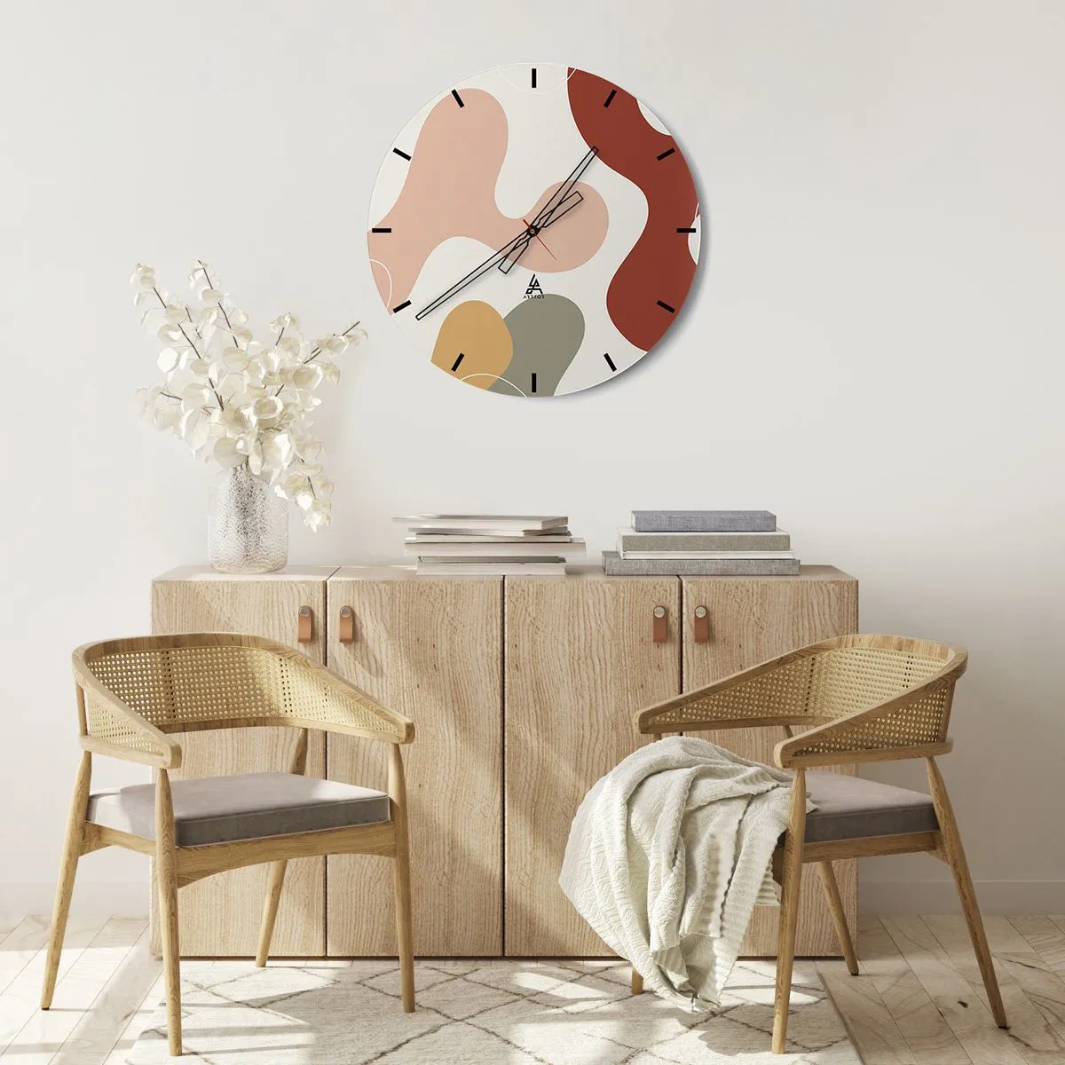 Reloj de pared - Reloj de vidrio - La esencia de la pintura - 30x30 cm